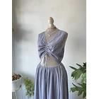 Vestido fiesta violeta. Talla: L  2