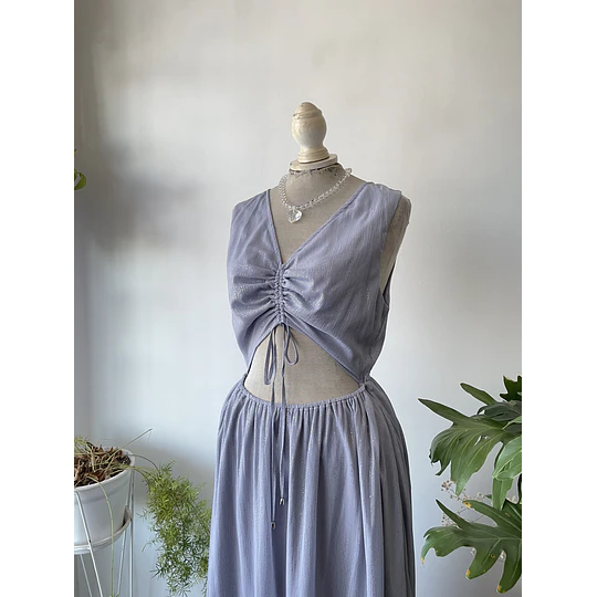 Vestido fiesta violeta. Talla: L 