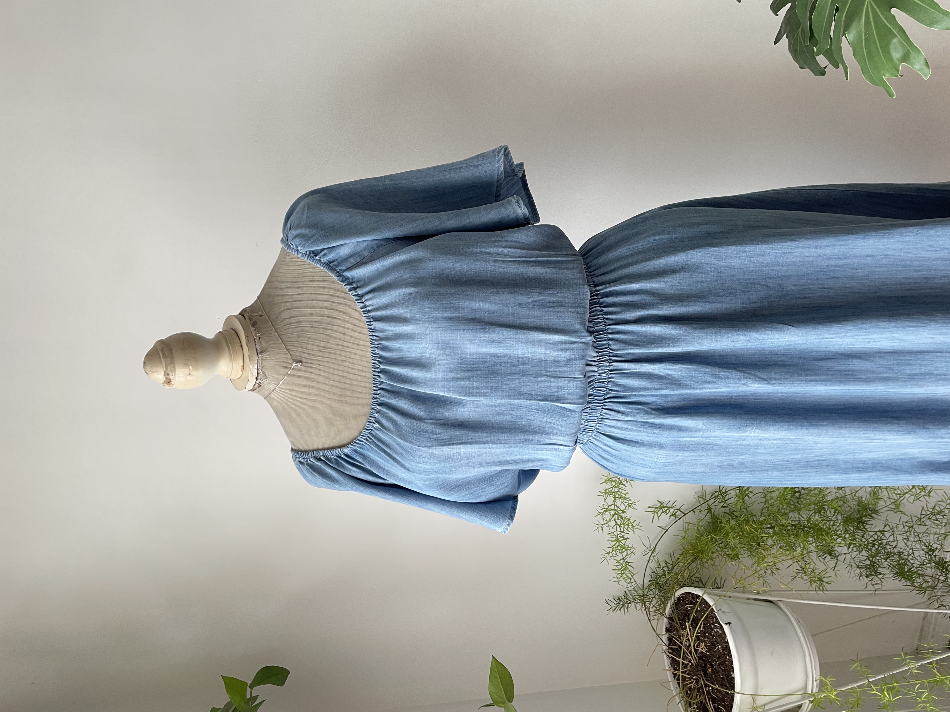 Vestido celeste lyocell. Talla: L Grande 2