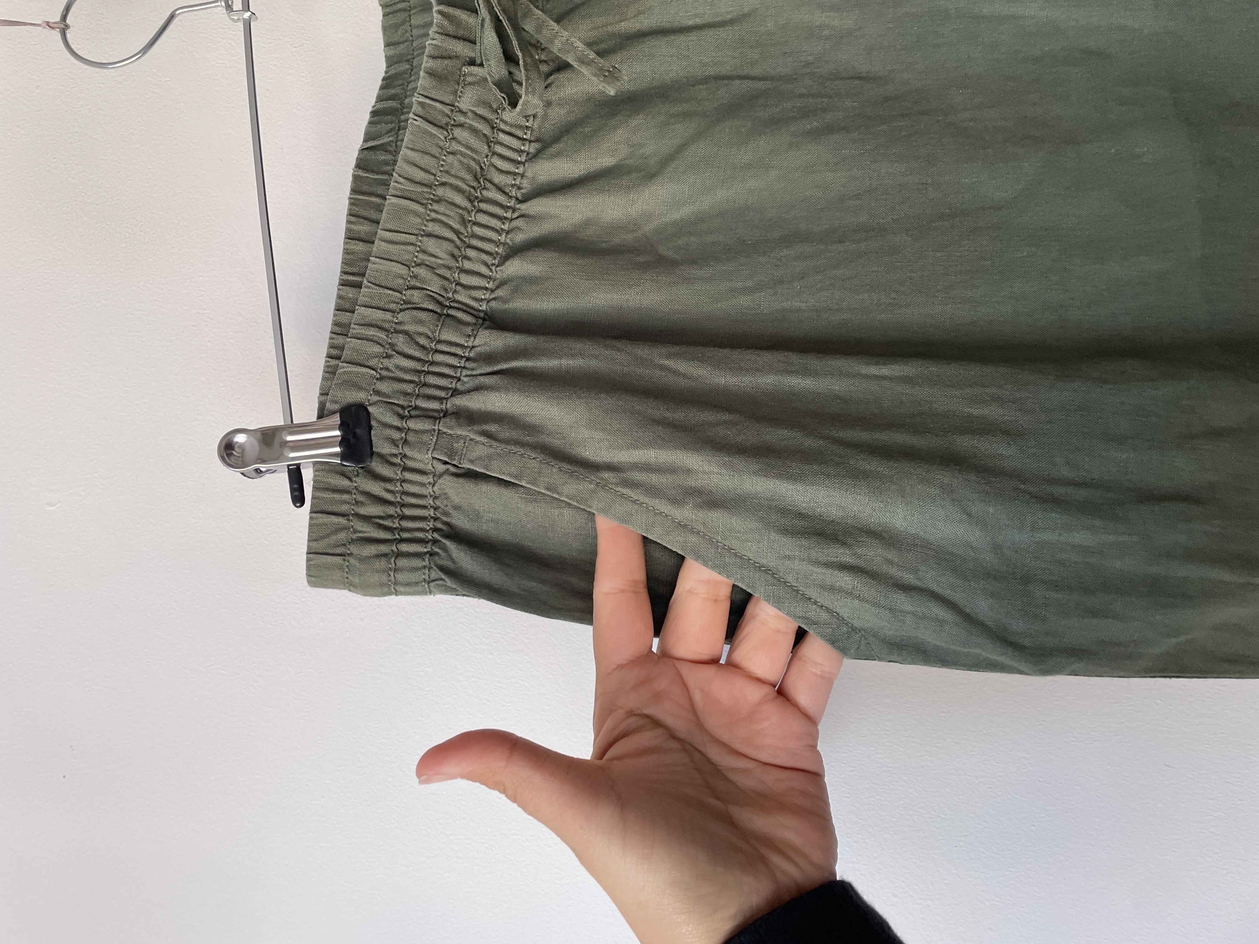 Pantalón verde lino. Talla: 18 (XL) 3