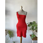 Vestido asimétrico rojo. Tala: M  1
