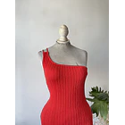 Vestido asimétrico rojo. Tala: M  2