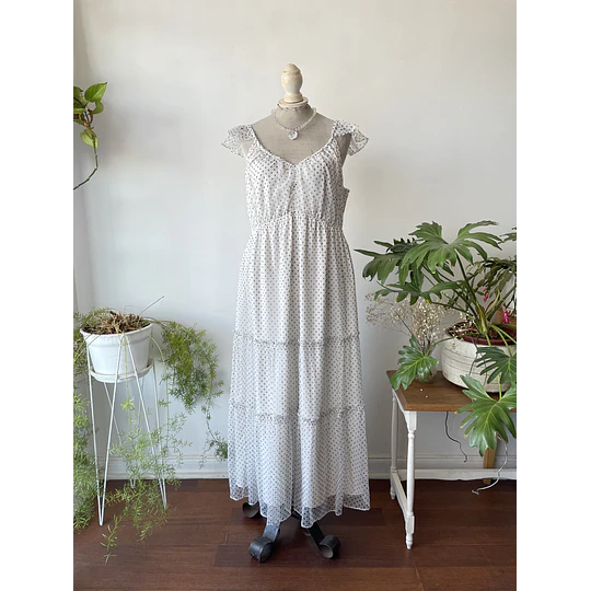 Vestido lunares. Talla: L 