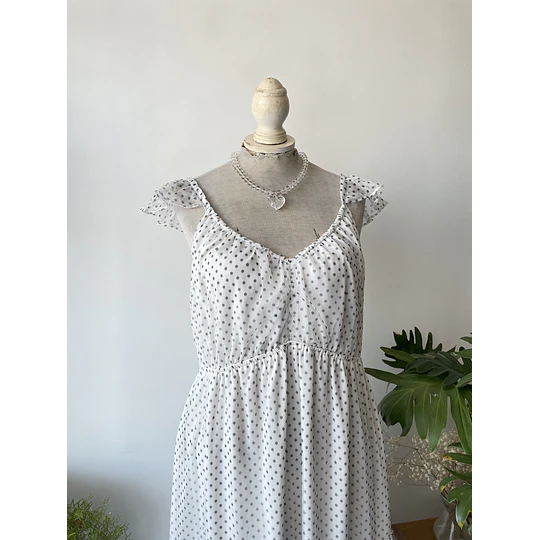 Vestido lunares. Talla: L 