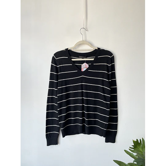 Sweater rayado merino. Talla: S holgado
