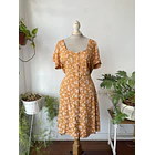 Vestido ocre Floral. Talla: XL 1
