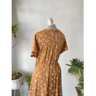Vestido ocre Floral. Talla: XL 3