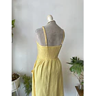 Vestido amarillo lino. Talla: S 3