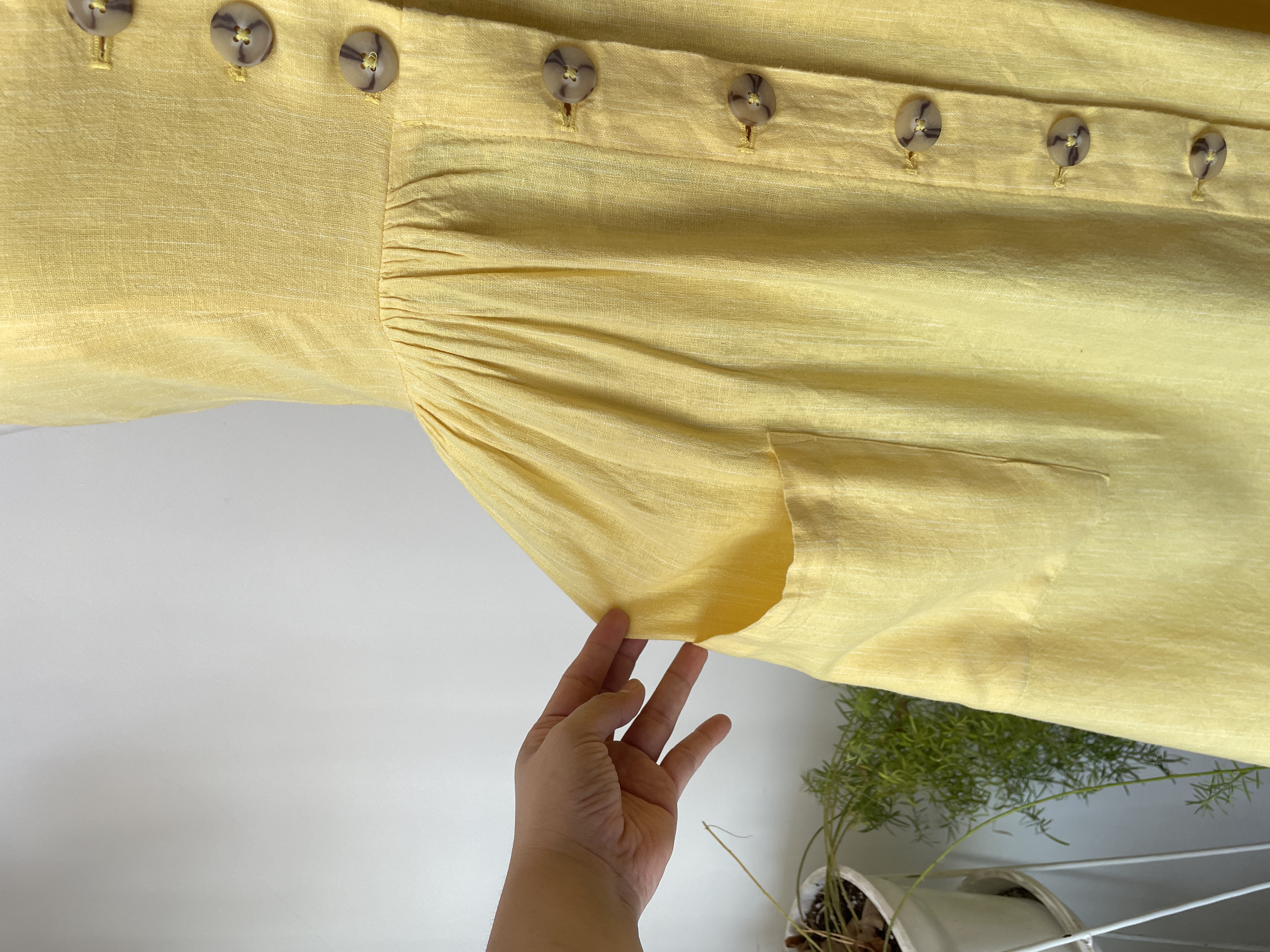 Vestido amarillo lino. Talla: S 4