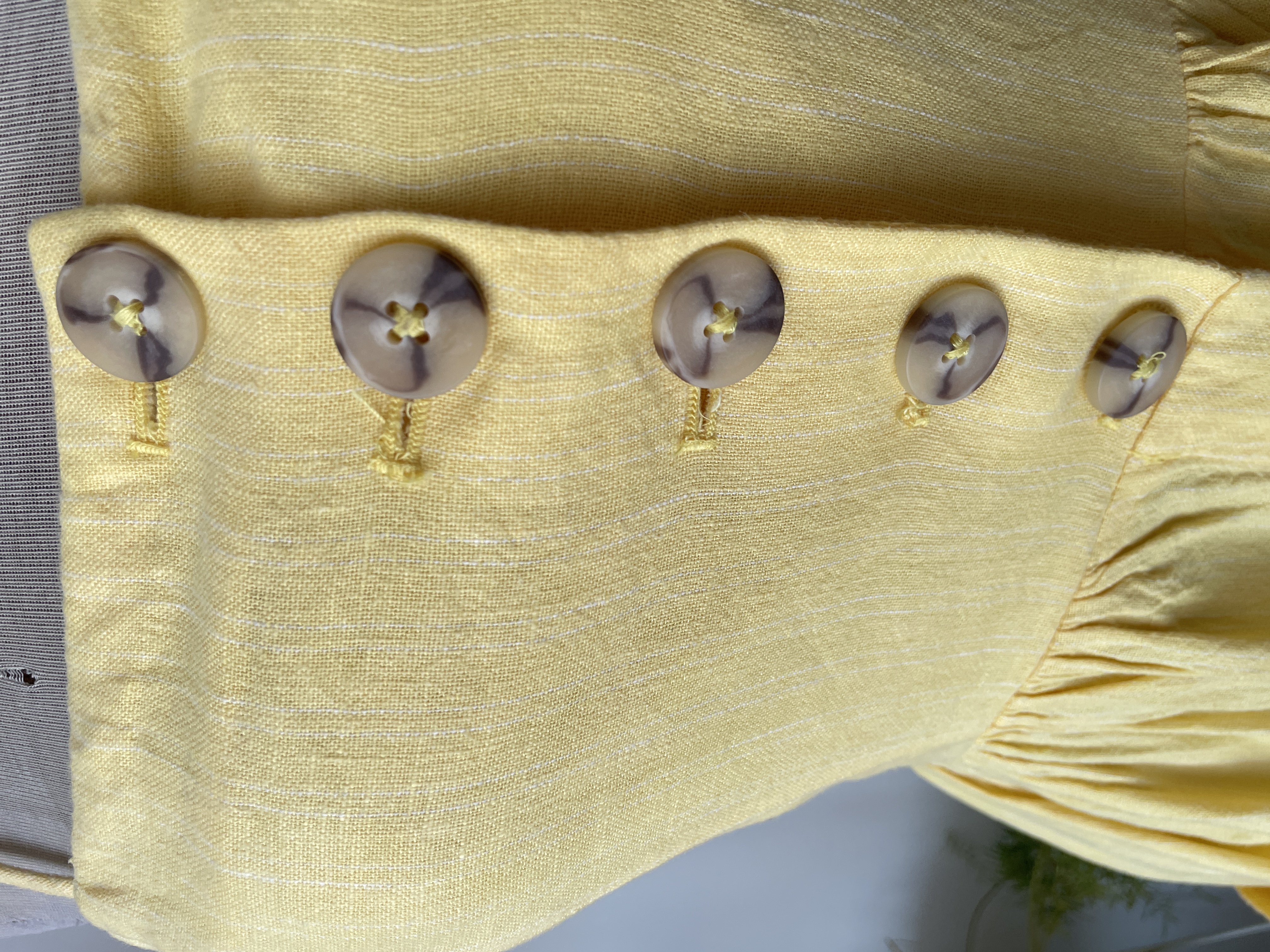 Vestido amarillo lino. Talla: S 5