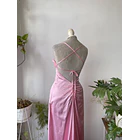 Vestido rosa fiesta. Talla: S 4