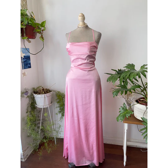 Vestido rosa fiesta. Talla: S