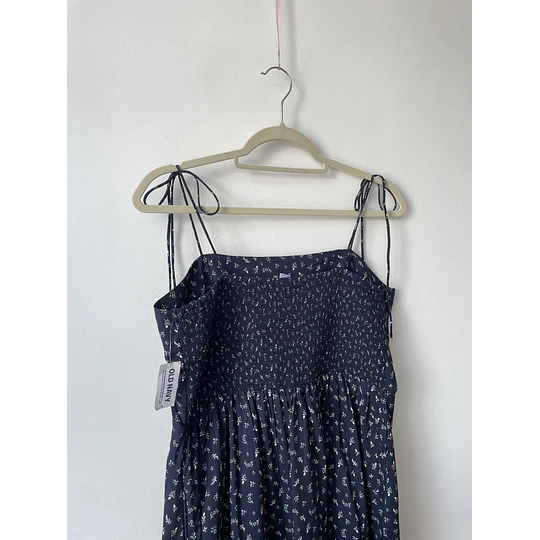 Vestido azul lazos. Talla: L