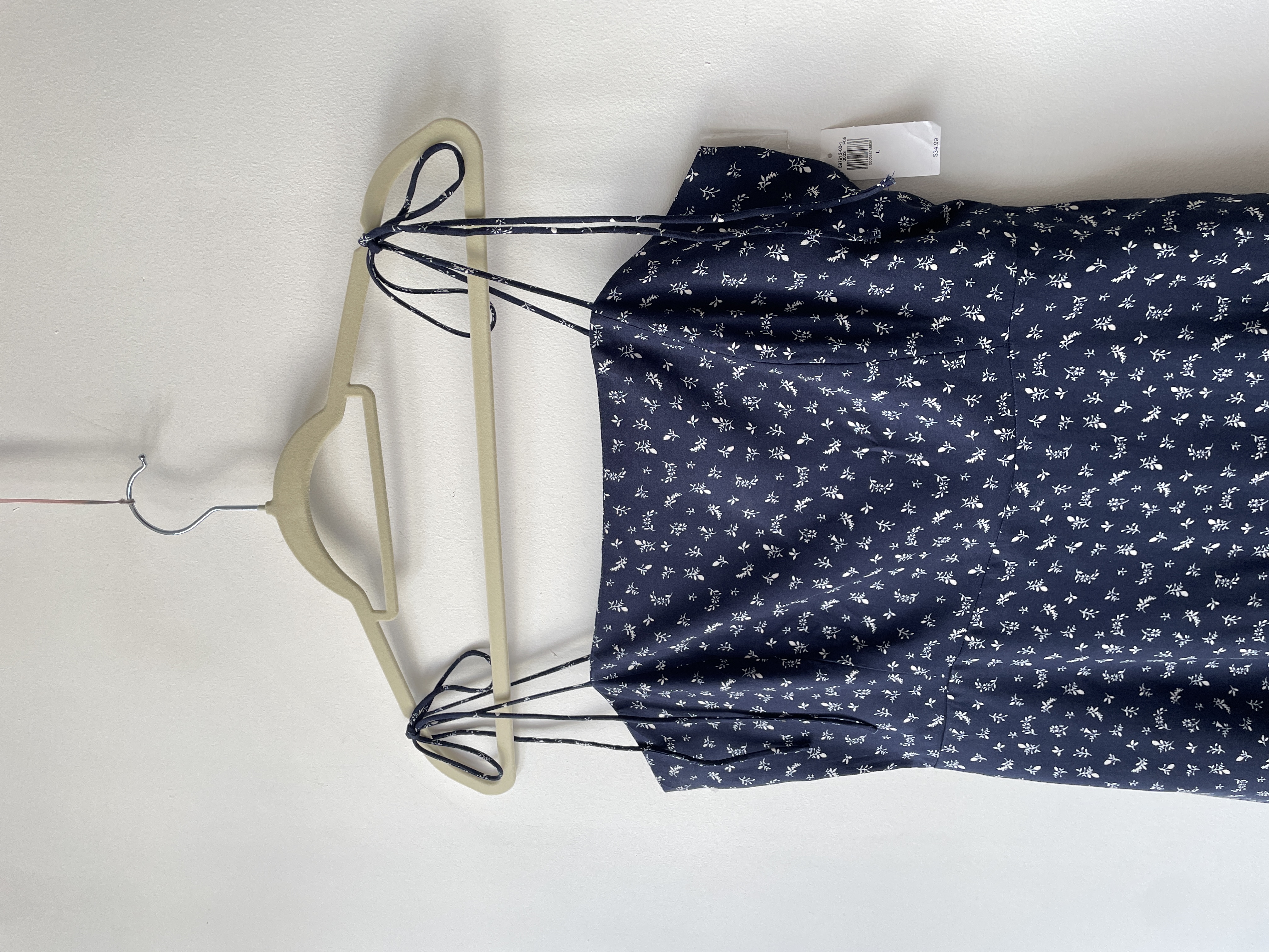 Vestido azul lazos. Talla: L 4