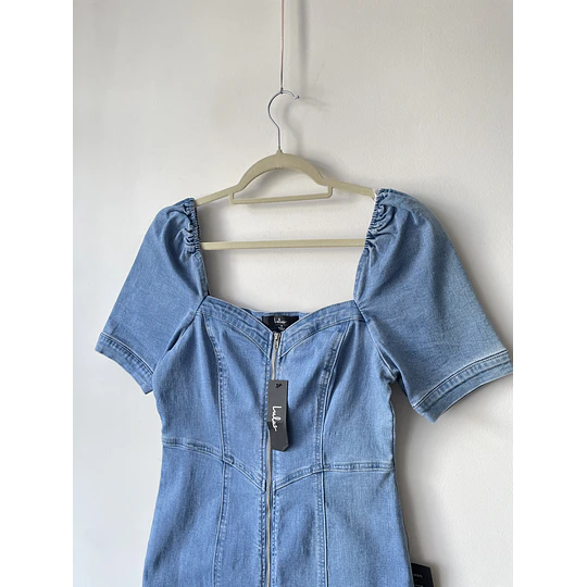 Vestido denim celeste. Talla: M chico (s/m)