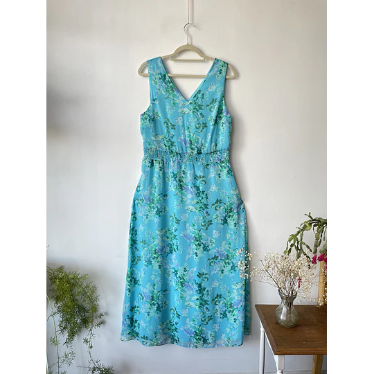 Vestido turquesa. Talla:  12 (M)