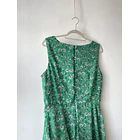 Vestido verde flora. Talla: 16 (L) 4