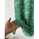 Vestido verde flora. Talla: 16 (L) 5