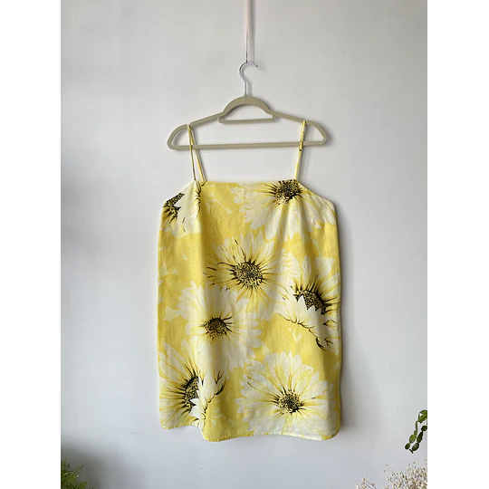 Vestido girasol lino. Talla: L