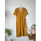 Vestido floral ocre. Talla: L 1