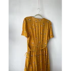 Vestido floral ocre. Talla: L 4