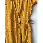 Vestido floral ocre. Talla: L 5