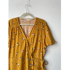 Vestido floral ocre. Talla: L 6
