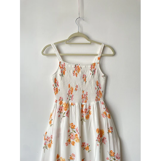 Vestido floral. Talla: XS elasticado