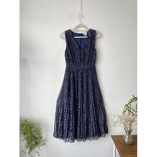 Vestido fiesta azul. Talla: 2 (38)