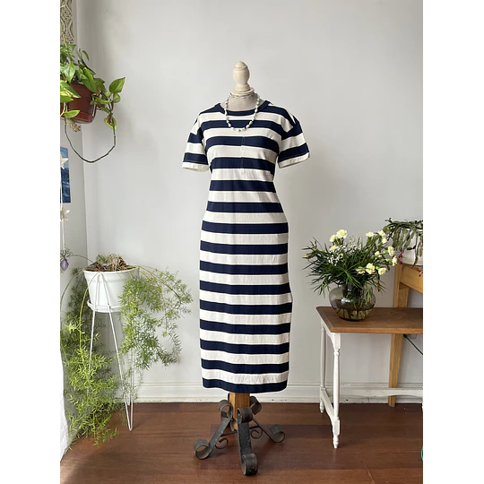 Vestido marinero algodón orgánico. Talla: XS oversized 