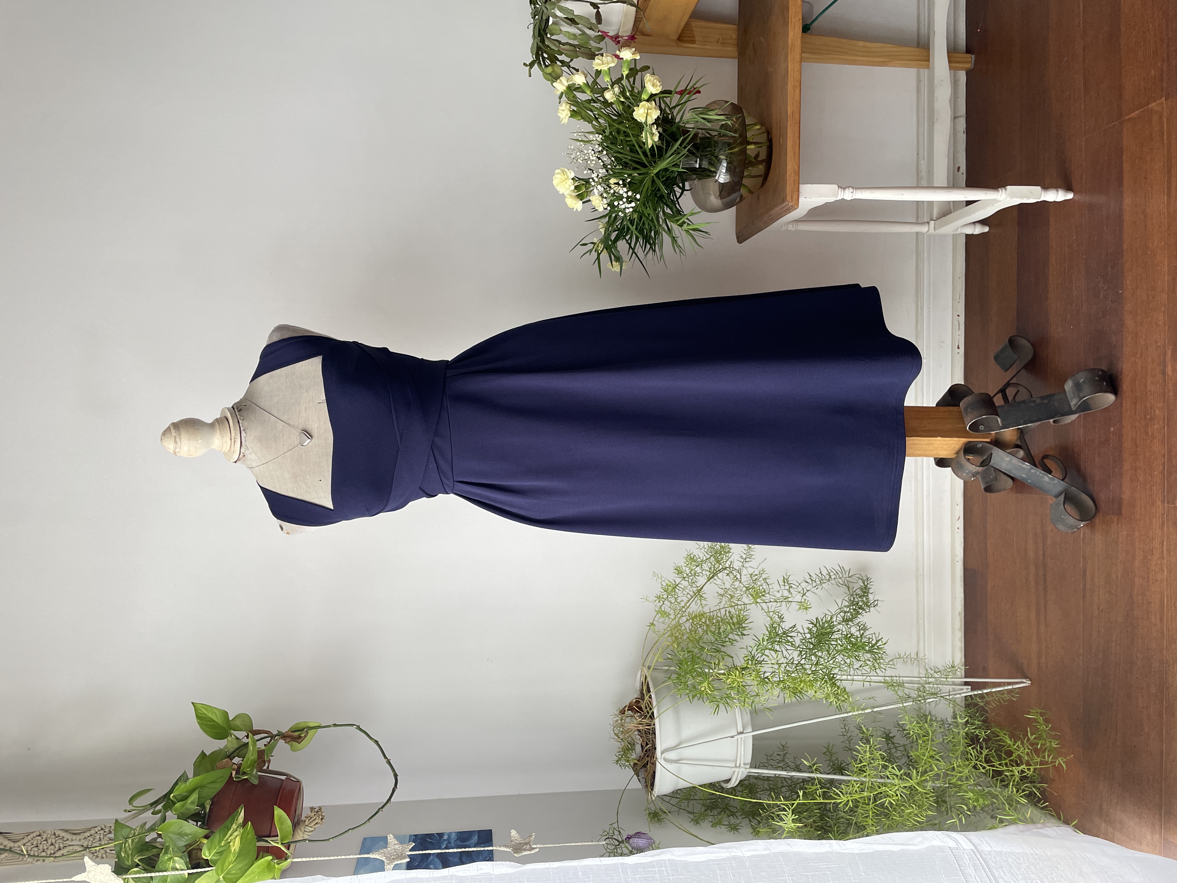 Vestido amarras azul. Talla: XS/S 1