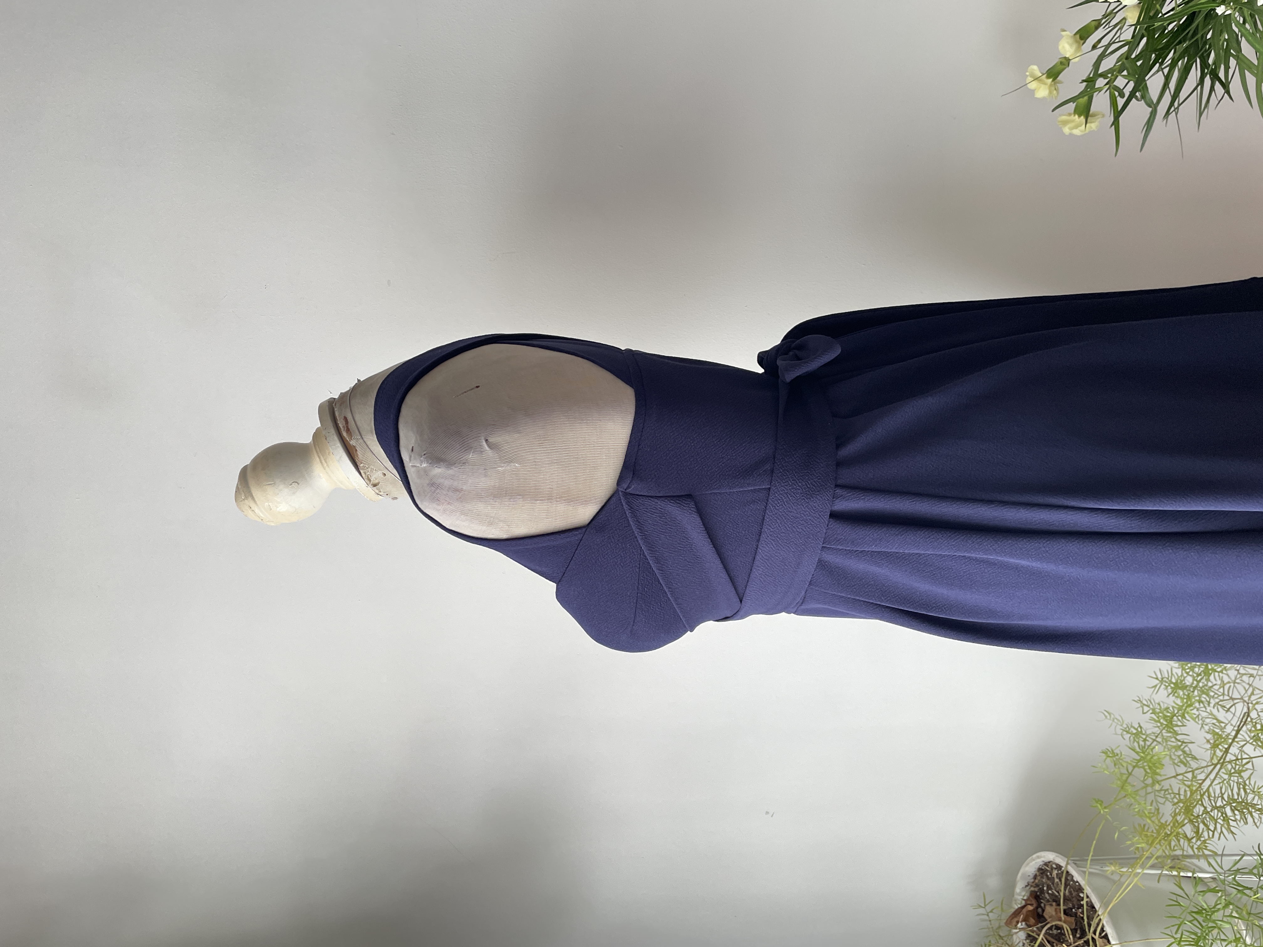 Vestido amarras azul. Talla: XS/S 3