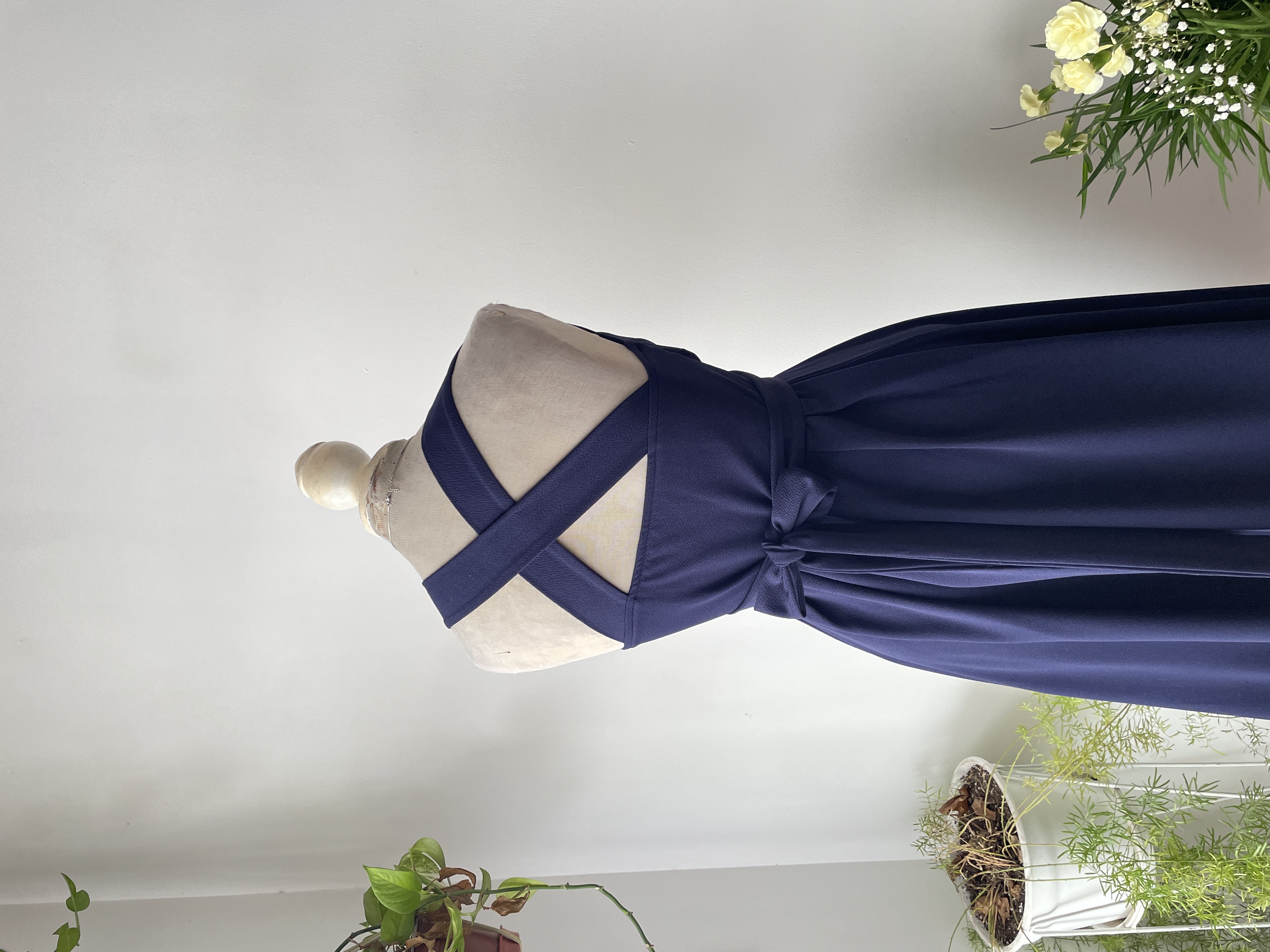 Vestido amarras azul. Talla: XS/S 4