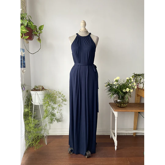 Vestido halter azul. Talla: M