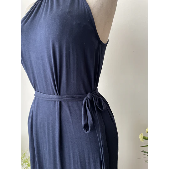 Vestido halter azul. Talla: M