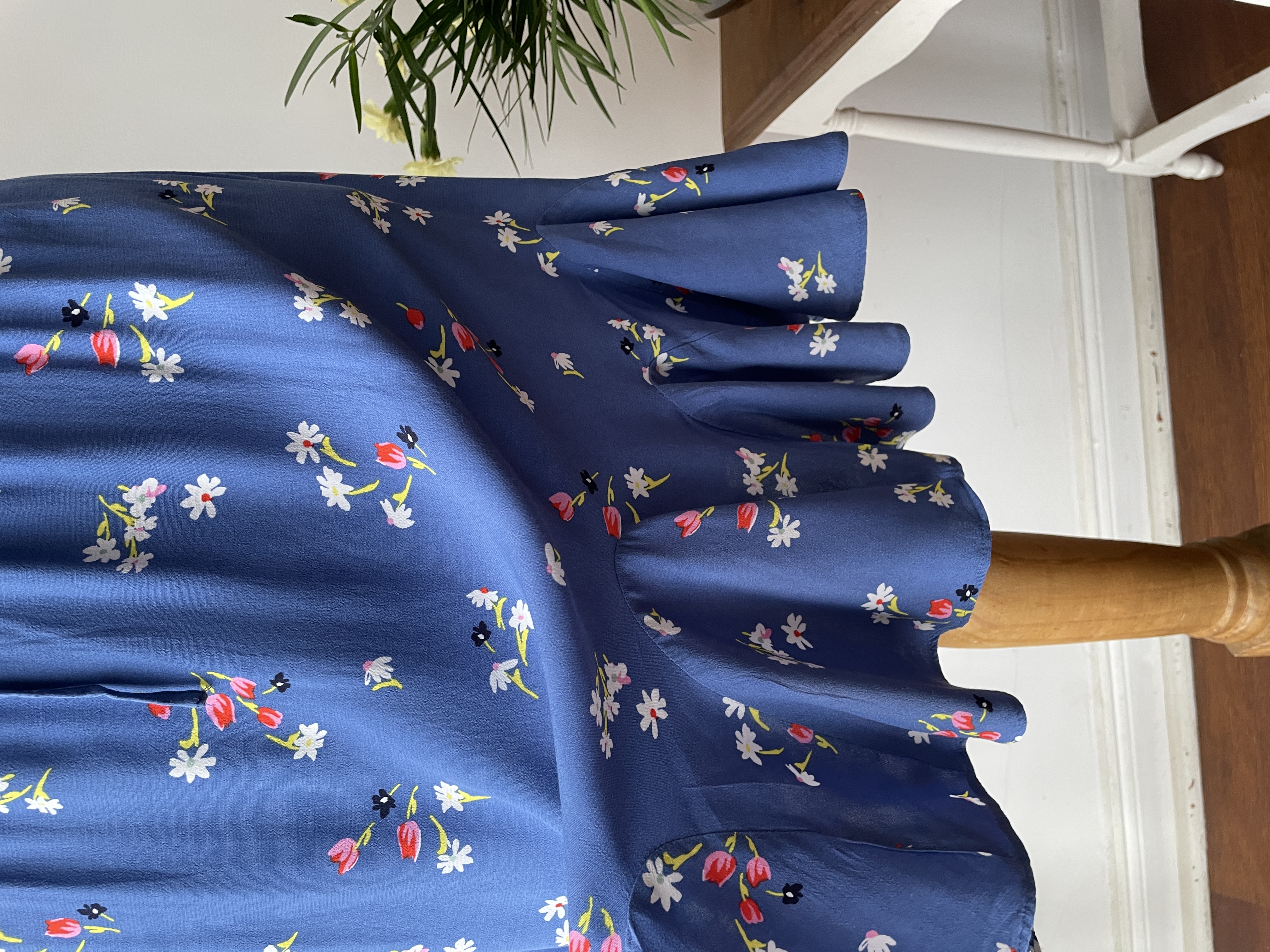 Vestido azul flores. Talla: M grande (M/L)  3