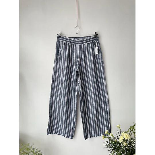 Palazzo rayas lino. Talla: M elasticado