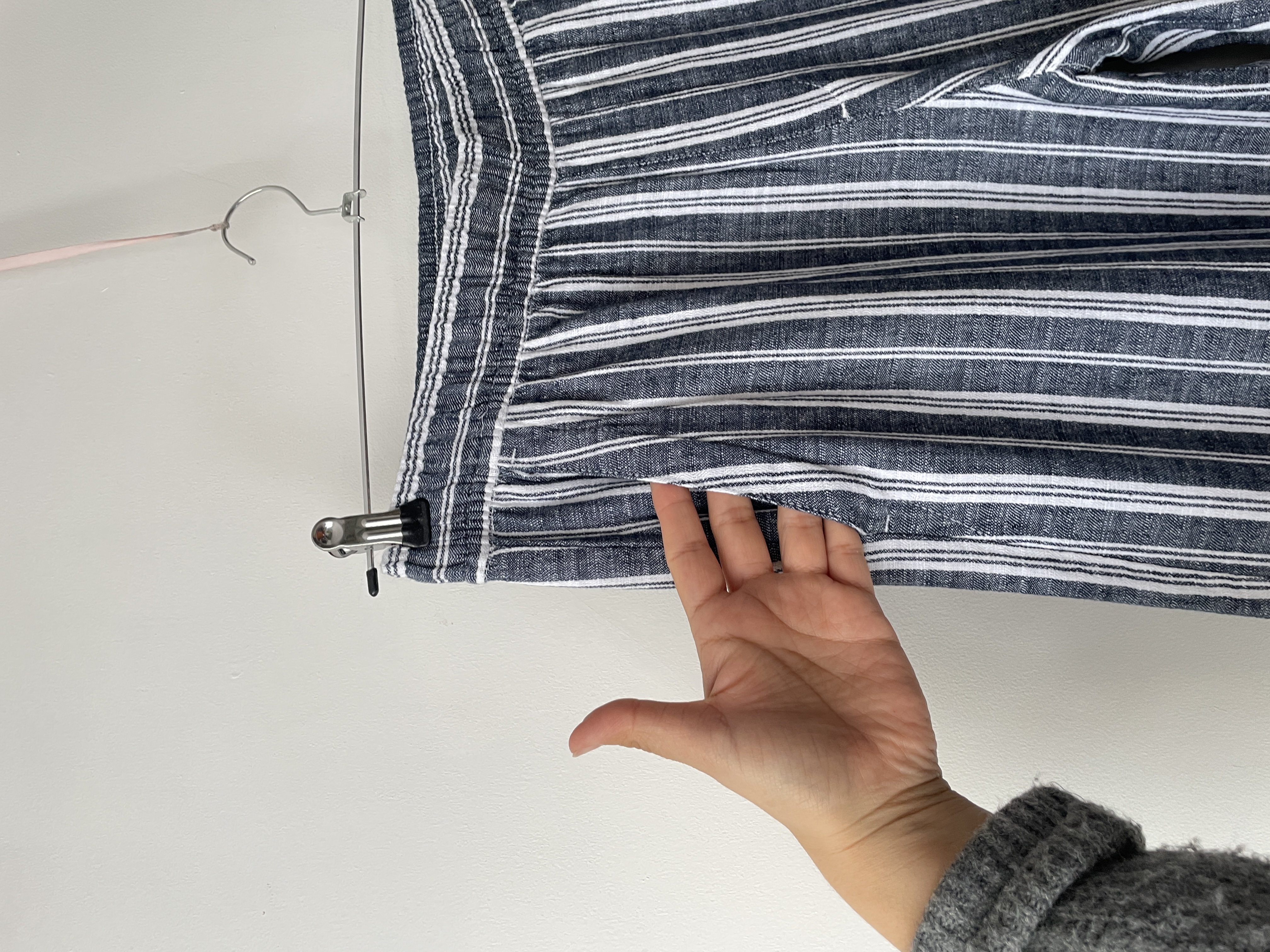 Palazzo rayas lino. Talla: M elasticado 2