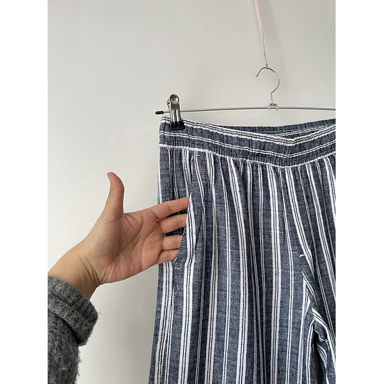Palazzo rayas lino. Talla: M elasticado