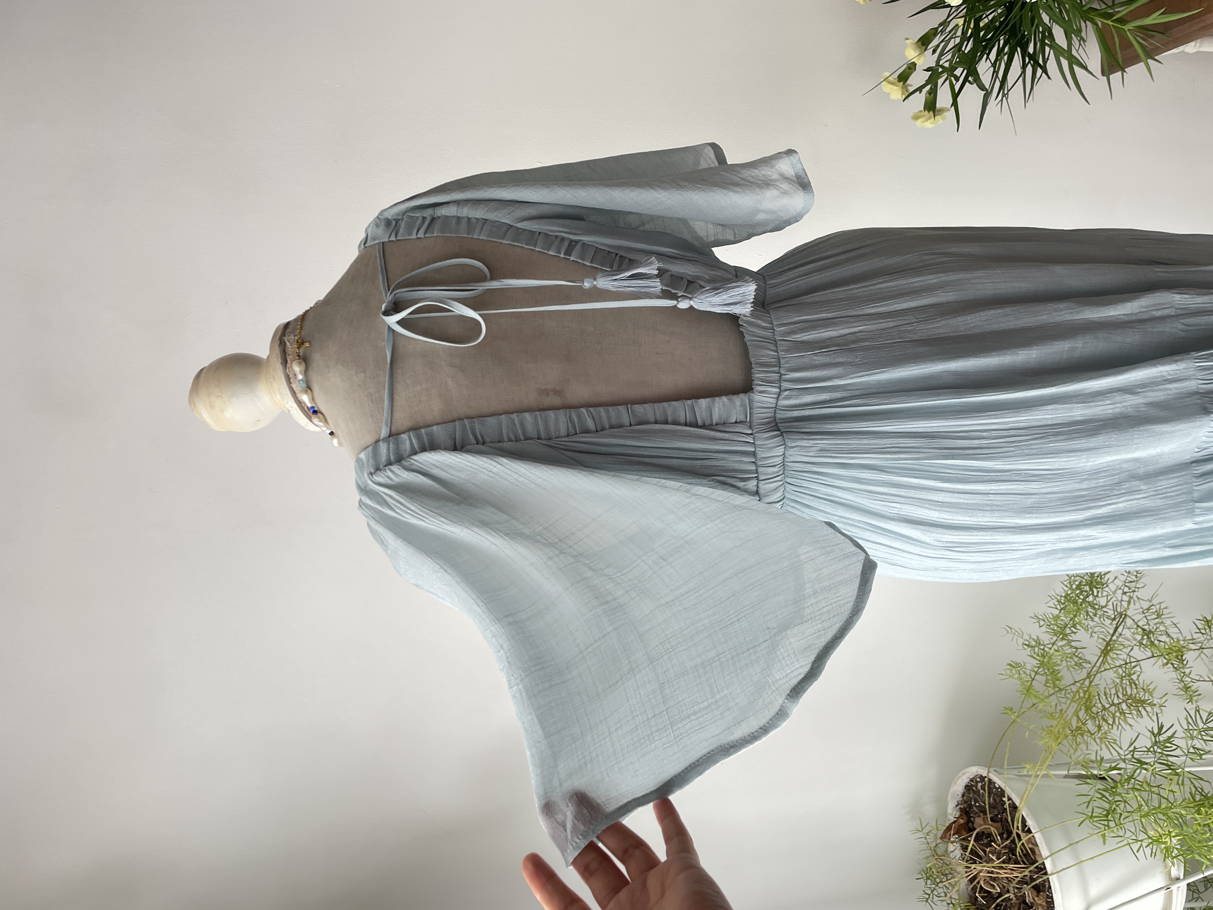 Vestido verde agua. Talla: L  3