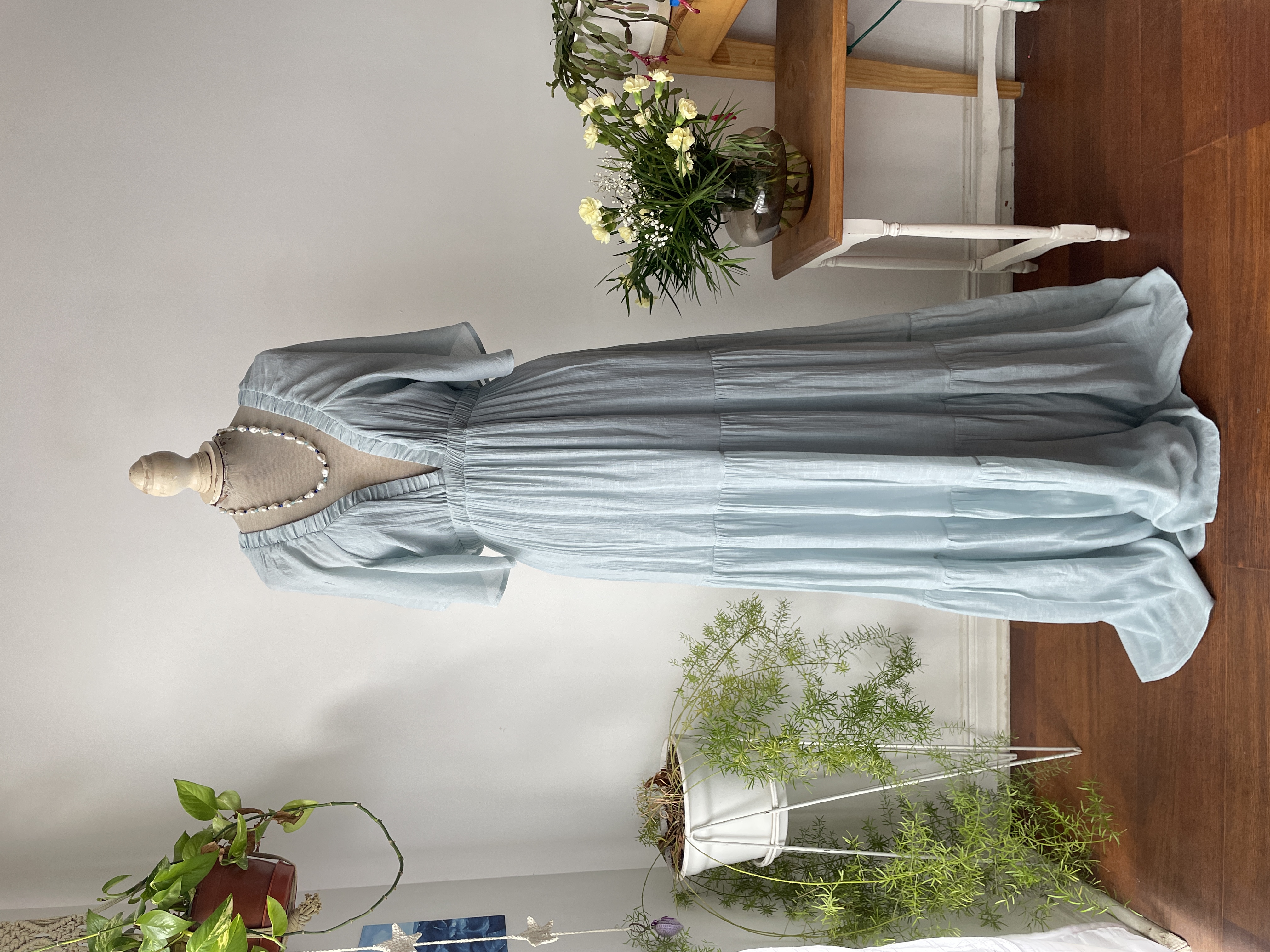 Vestido verde agua. Talla: L  1