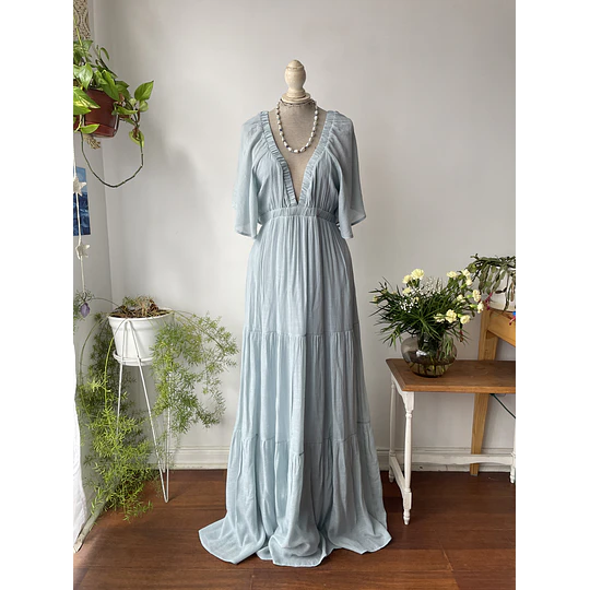 Vestido verde agua. Talla: L 