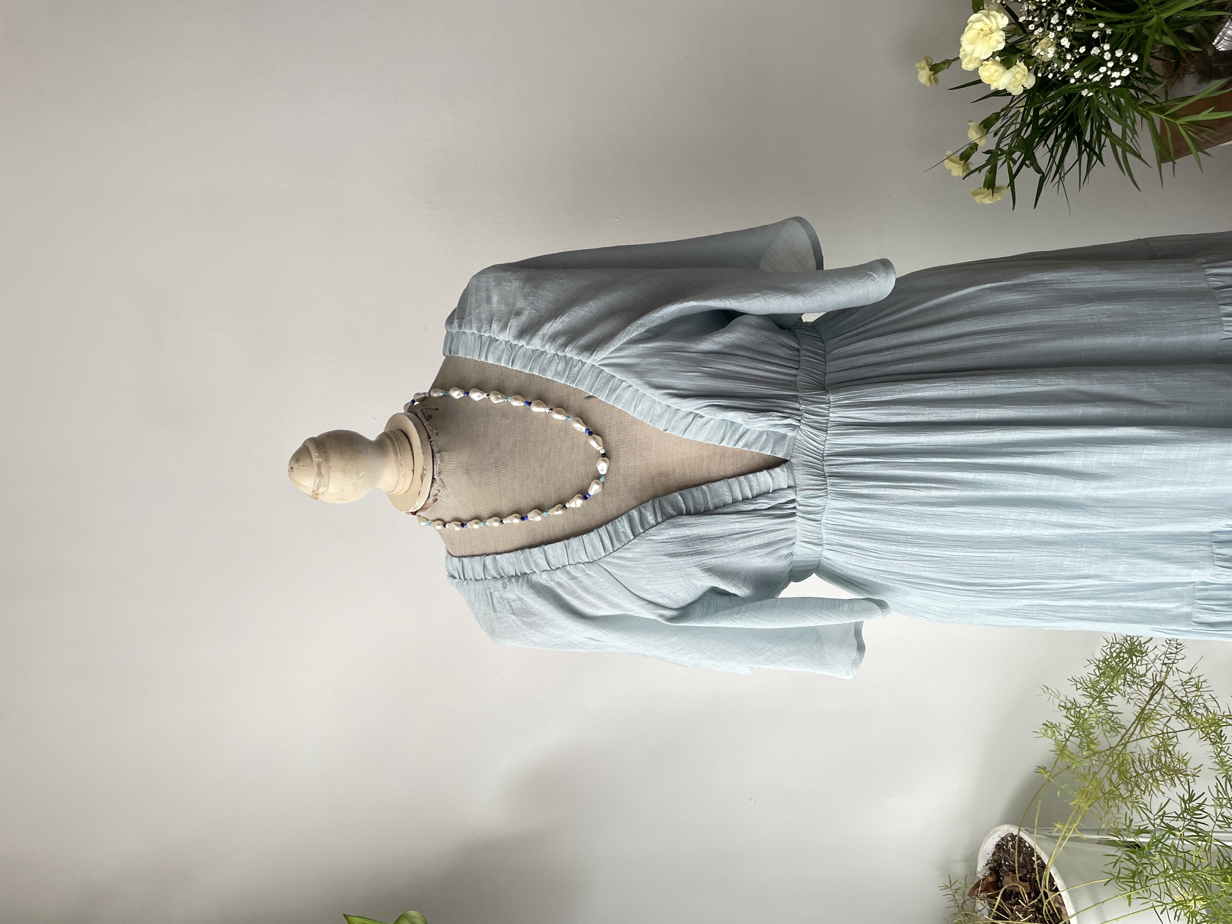 Vestido verde agua. Talla: L  2