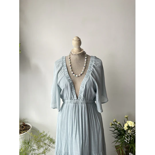 Vestido verde agua. Talla: L 