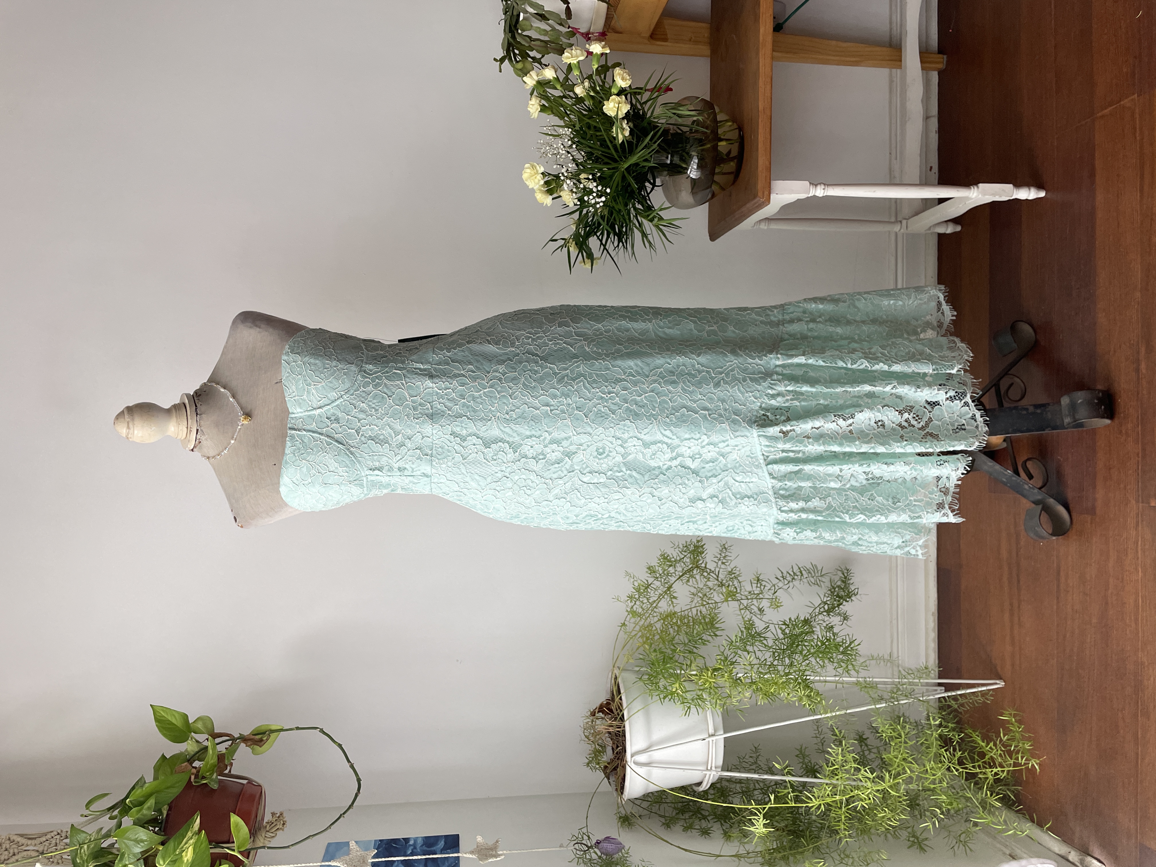 Vestido fiesta encaje. Talla: XL  1
