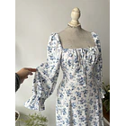 Vestido flores. Talla: L  2