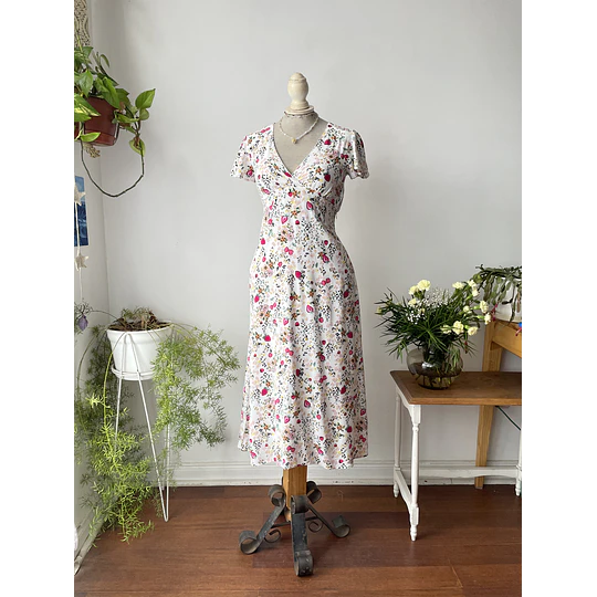 Vestido frutillas. Talla: XS