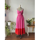 Vestido rosa lino. Talla: S elasticado 1