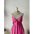 Vestido rosa lino. Talla: S elasticado 2