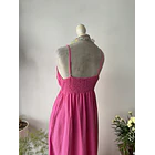 Vestido rosa lino. Talla: S elasticado 3